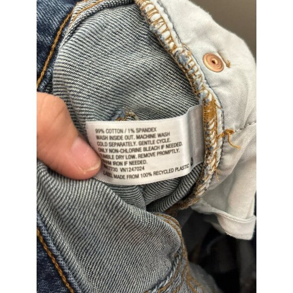 Wild Fable Women's 0 High Rise Straight Medium Wash Distressed Ripped Denim Jean - Picture 10 of 11